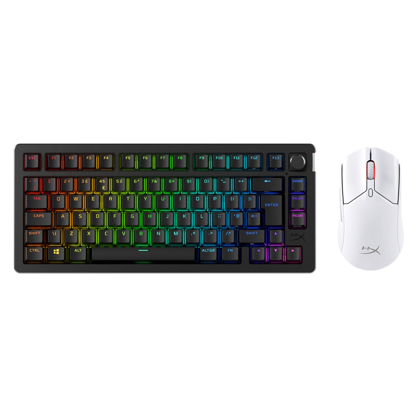 HyperX Alloy Rise 75 Wireless Mechanical Keyboard & Pulsefire Haste 2 Wireless Gaming Mouse Bundle - Perfect for Esports, Streaming & PC Gaming Setup