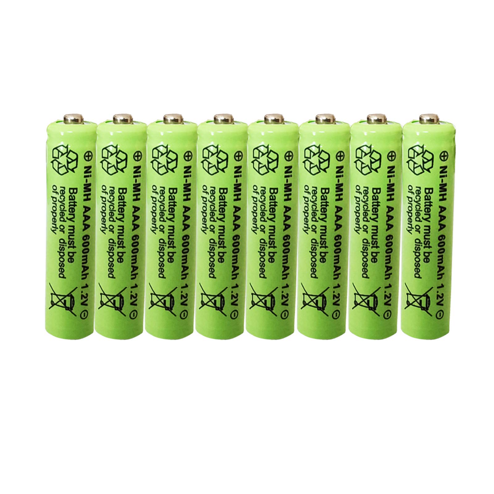 Rechargeable AAA NiMH Solar Batteries 600mAh 1.2V - 8 Pack for Outdoor Garden Lights, Solar Lanterns & Pathway Lighting - Eco-Friendly Power Solution for Solar-Powered Devices