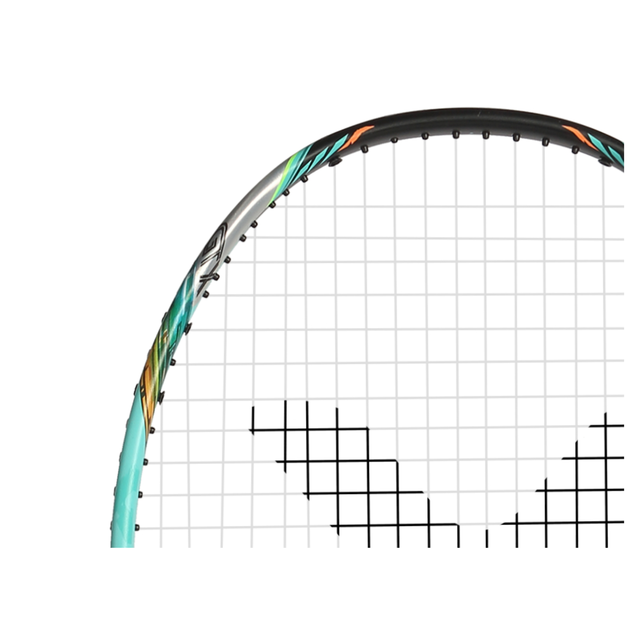 Victor Thruster K Onigiri Pro Unstrung Badminton Racket - High Performance Carbon Fiber Badminton Racquet for Advanced Players [Blue Green] - Perfect for Competitive Tournaments & Professional Training
