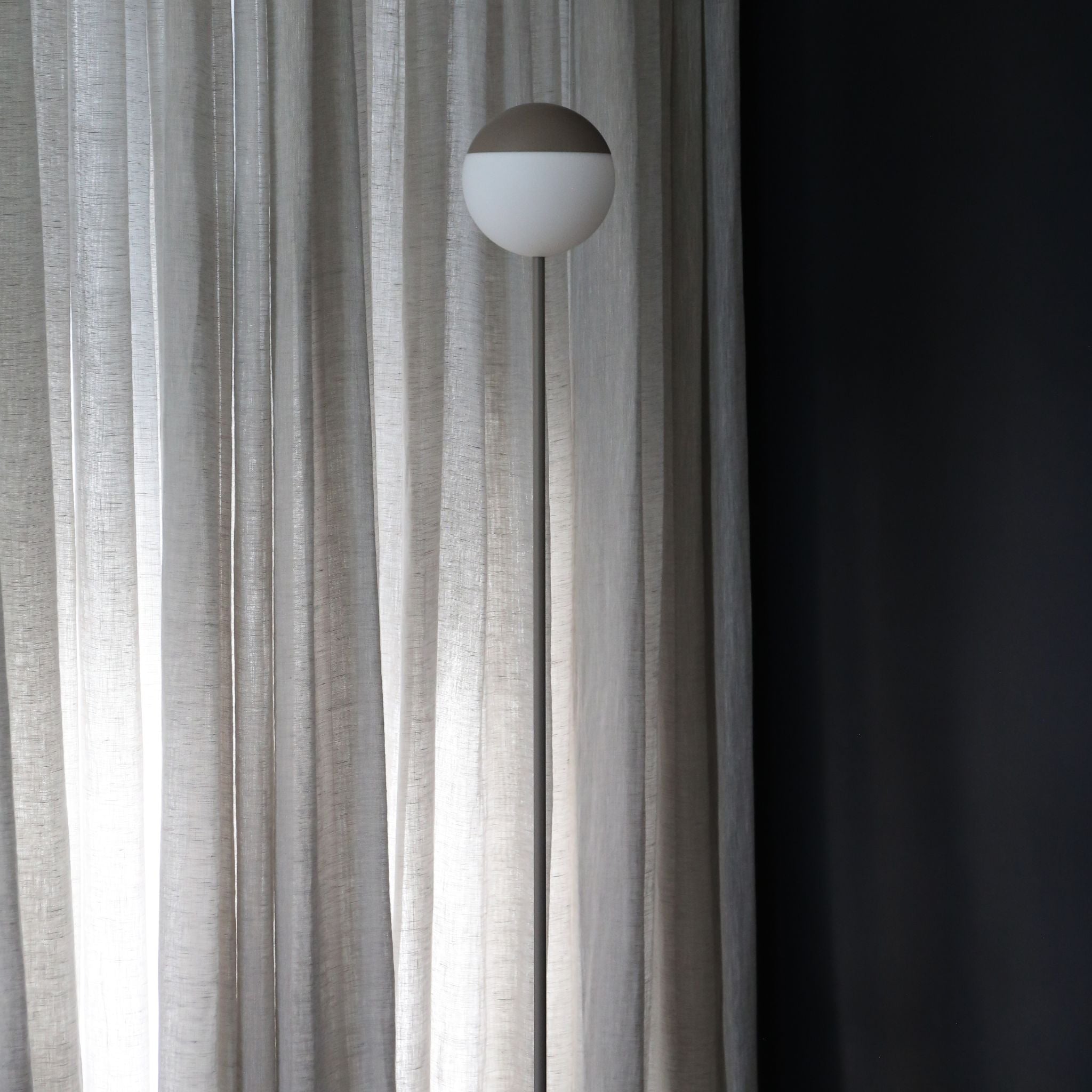 MADE BY PEN Sway Floor Lamp in Warm Grey - Modern Adjustable Standing Light for Living Room, Bedroom, or Office Decor