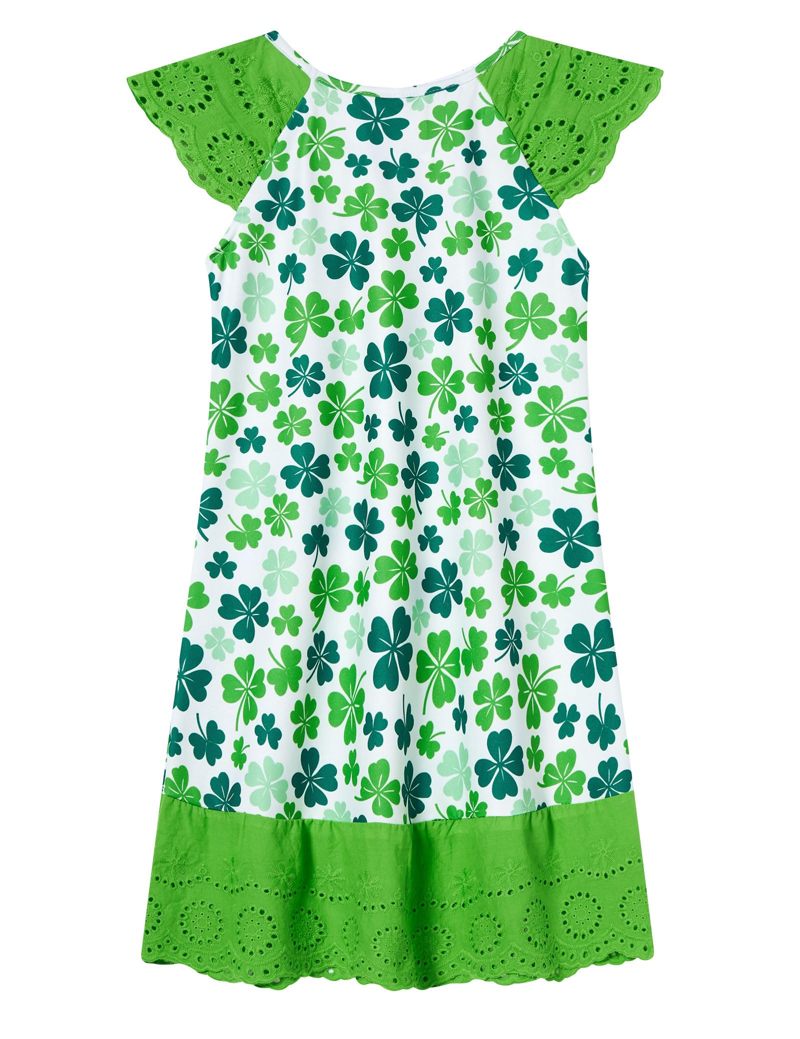 Cute Princess Sleepwear Nightgown for Girls 5-12 Years - Flutter Sleeve Pajama Dress for Comfortable Bedtime & Sleepovers