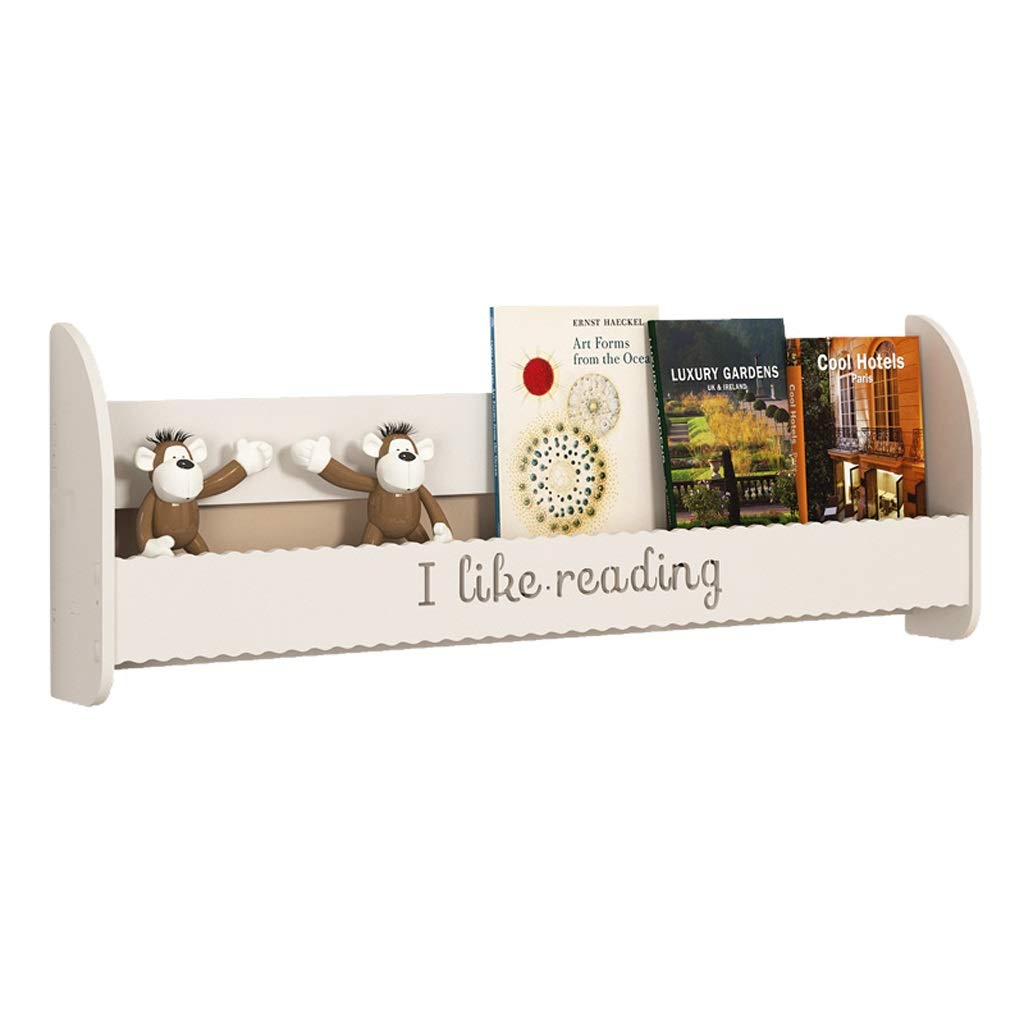 White Wall Mounted Bookshelf - 100cm Multipurpose Shelf for Books, CDs, DVDs - Space Saving Storage & Display Solution for Living Room, Bedroom, Office