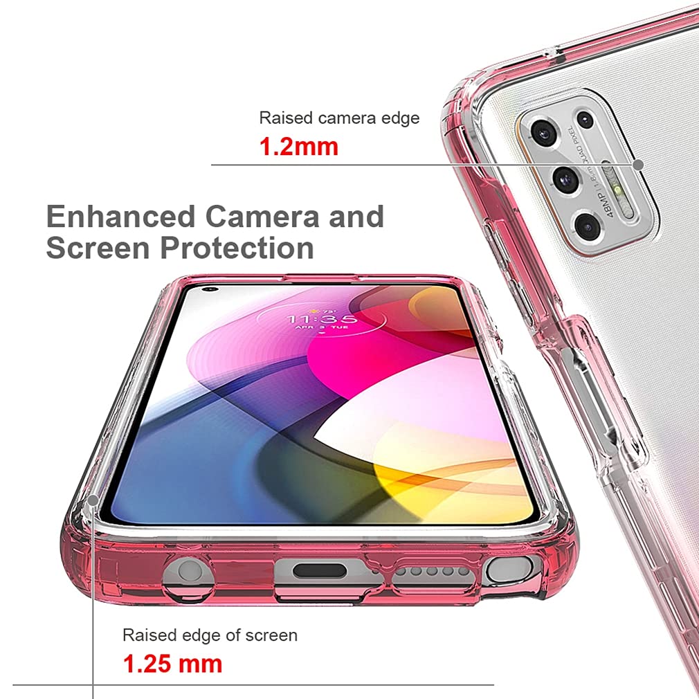 **Shockproof Clear TPU Case for Motorola Moto G Stylus 2021 (Red) - Full Body Protection, Flexible & Durable Cover (Not Compatible with 2020 Model) | Perfect for Everyday Use, Work & Travel**