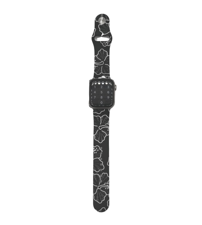 Premium Hibiscus Pink Apple Watch Sport Band - Soft Silicone Strap for Apple Watch Series 1/2/3/4/5/6/7/8/SE - Stylish & Comfortable for Workouts, Running & Everyday Wear