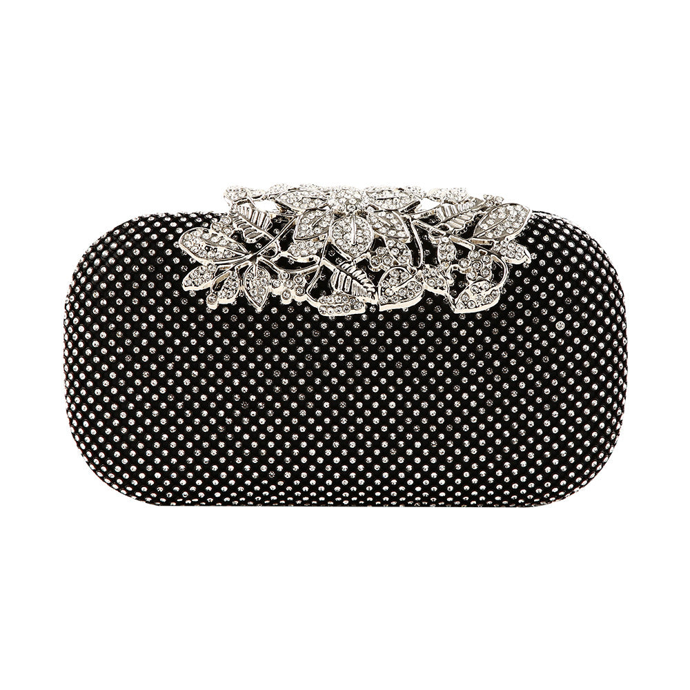 Sparkly Gold Rhinestone Evening Clutch Purse for Women - Elegant Party Wedding Prom Handbag 1759 | Perfect for Bridal Showers, Galas, and Formal Events