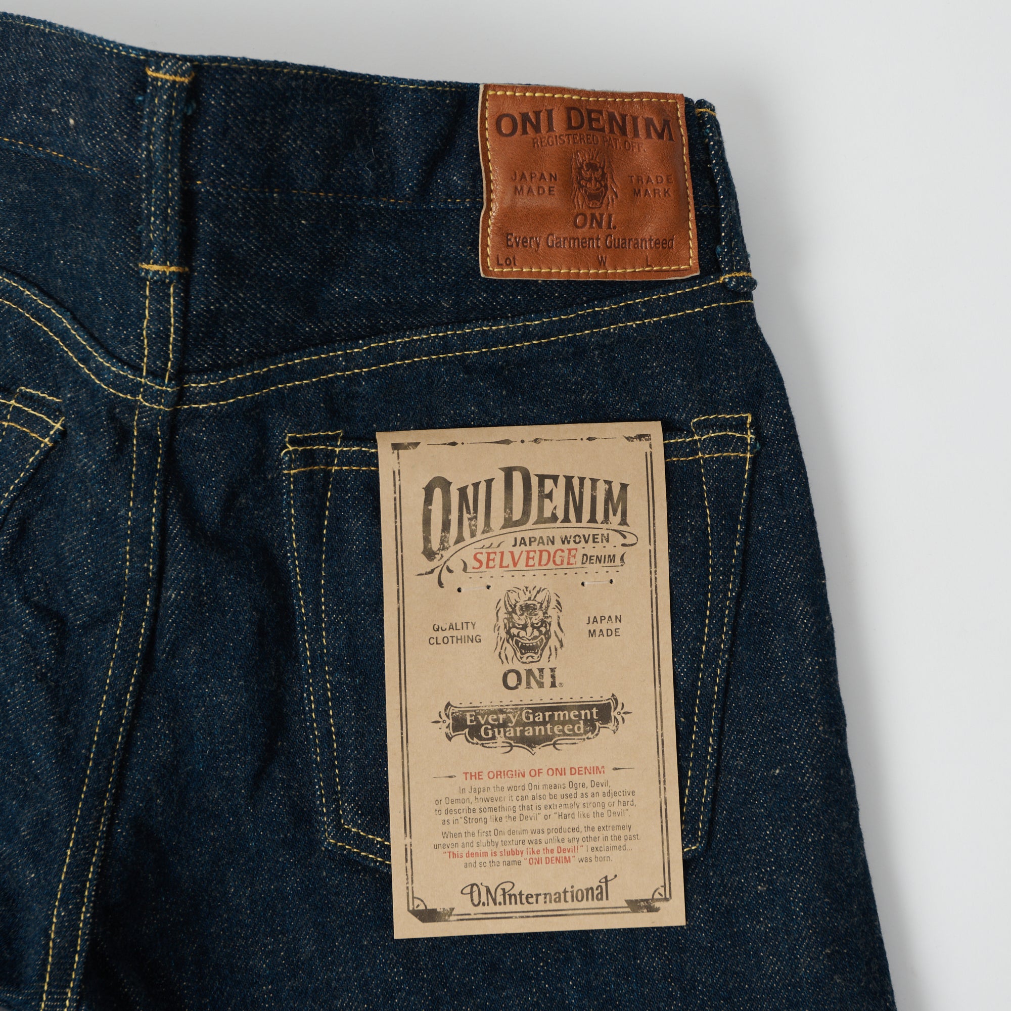 ONI 546ZR 20oz Secret Denim Slim Tapered Jeans for Men - One Wash Denim Pants, Heavyweight Selvedge Jeans with Tapered Fit | Perfect for Casual Wear, Street Style & Everyday Outfits