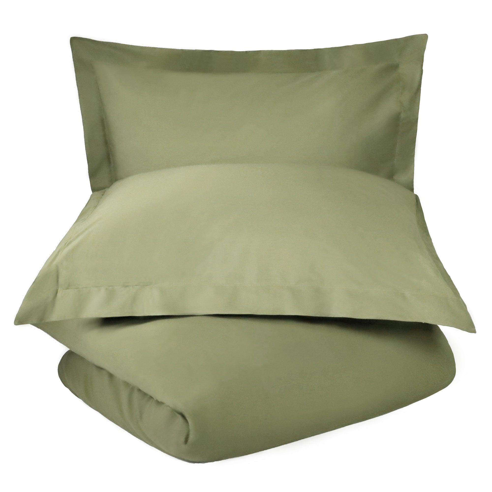 600 Thread Count Cotton Blend Solid Duvet Cover Set - King Size, Soft & Breathable Bedding Set for All Seasons - Perfect for Master Bedroom, Guest Room & Hotel Use