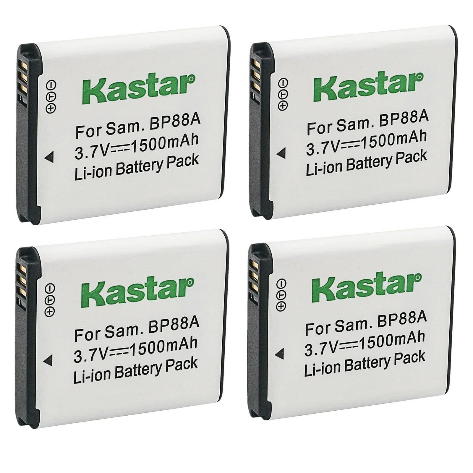 Kastar 4-Pack BP-88A Replacement Battery for Samsung EA-BP88A EABP88A BP88A - Compatible with Samsung DV200 DV300 DV300F DV305 DV305F Digital Cameras - Perfect for Travel Photography and Daily Shooting
