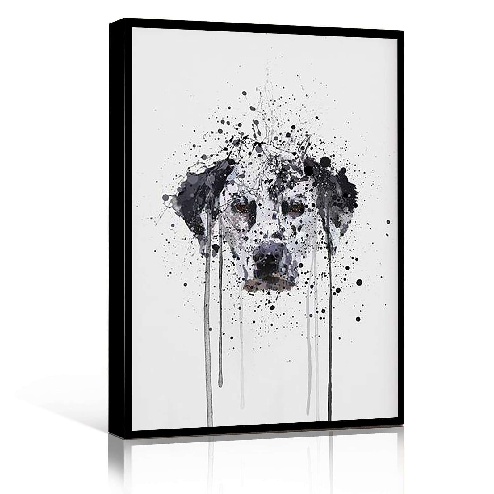 Seafood Restaurant Decor - Modern Wood Framed Canvas Wall Art Print 8''x12'' Inch - Nature & Dalmation Themed Decor for Kitchen, Dining Room & Home - Perfect for Coastal, Farmhouse or Boho Interior Design Styles