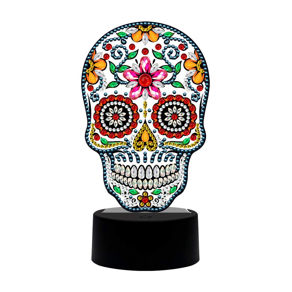 DIY Diamond Painting Night Light with LED - Handmade Decorative Bedside Lamp for Kids & Adults - Perfect for Bedroom, Nursery, Home Decor & Gift Giving