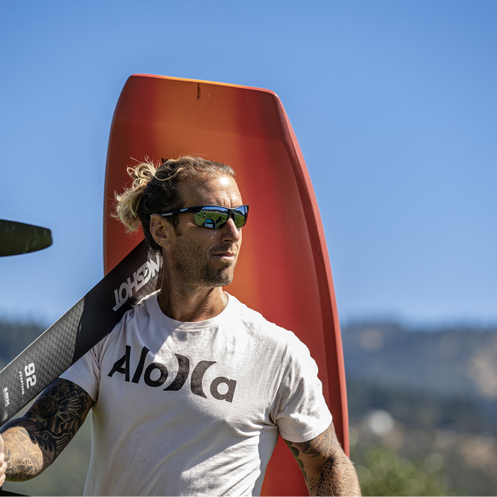 Contender Matte Black & Polarized Silver Mirror Lens Sunglasses - Stylish UV Protection for Outdoor Sports and Driving