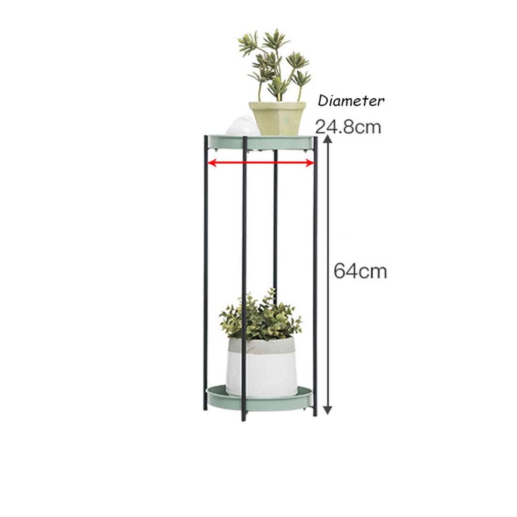 2-Tier Metal Plant Stand with Flower Pot Holder - Modern Potted Rack Storage Shelf for Indoor & Outdoor Use - Perfect for Balcony, Living Room, Garden Decor & Plant Display