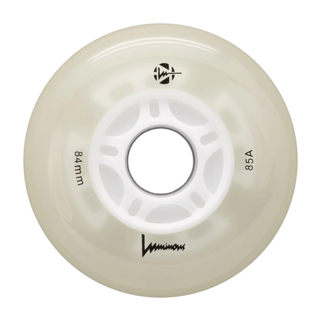 Luminous 84mm LED Light Up Inline Skate Wheels - Glow in the Dark Roller Skating Wheels for Night Skating, Outdoor Rinks, and Party Performances