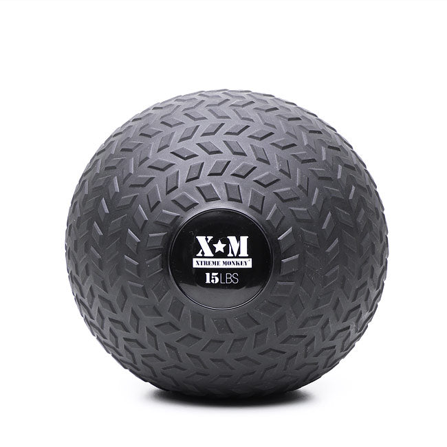 XM Pro Slam Balls 15lbs - Heavy Duty Medicine Ball for CrossFit, HIIT & Strength Training - Perfect for Home Gym & Fitness Workouts