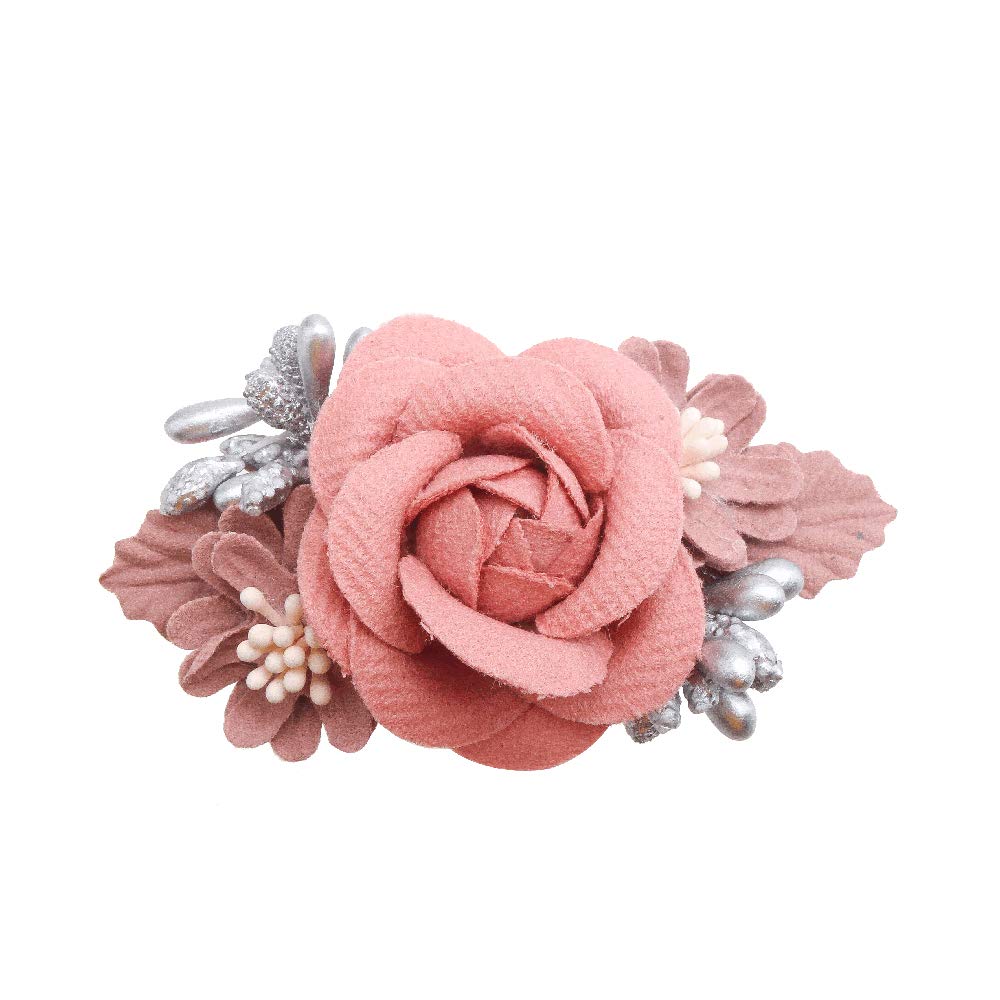Floral Hair Clips Set for Baby Girls - 3pcs Lightweight Flower Hair Bows with Boutique Lined Alligator Clips | Perfect for Toddlers, Teens & Gift Giving | Birthday Parties, School, Photo Shoots & Special Occasions