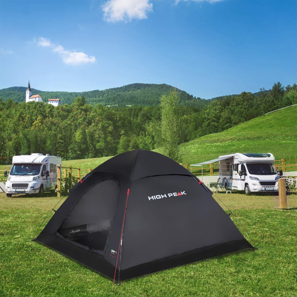 High Peak Monodome XL 4-Person Camping Tent - Lightweight Dome Tent with Bathtub Floor for Outdoor Adventures, Festivals & Family Camping Trips