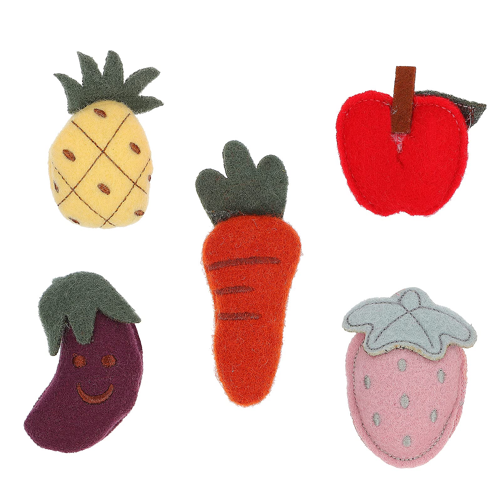 5Pcs Catnip Cat Toys - Fruits Shaped Pet Chew Bite Toys for Interactive Play - Durable Kitten Toys for Indoor & Outdoor Fun - Perfect for Playtime, Training & Bonding with Your Feline Friend