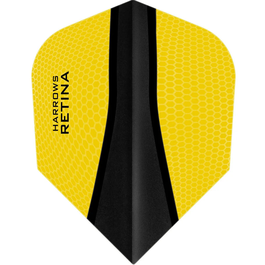 Harrows Retina X Extra Strong 100 Micron Dart Flights - Yellow | Professional Darts Accessories for Tournaments & Home Practice