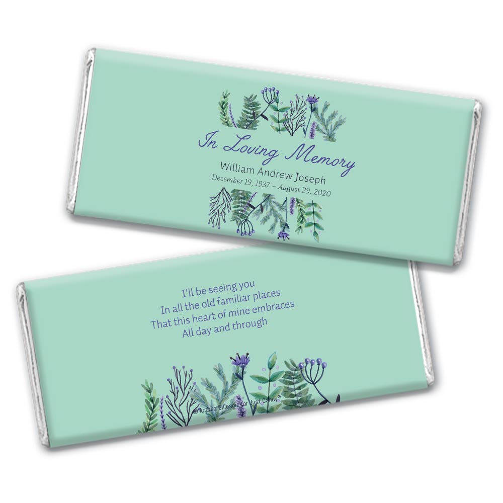 Personalized Chocolate Bar Favors - Custom Remembrance Candy (36 Bars) - Perfect for Weddings, Baby Showers & Memorial Events