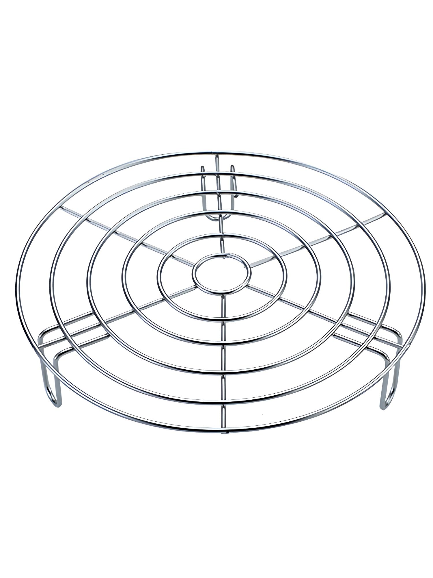 Stainless Steel Grill Wire Cooling Rack - 10.2 Inch Round Oven Rack for Baking, BBQ, Air Fryer & Pressure Cooking | Durable 1.8