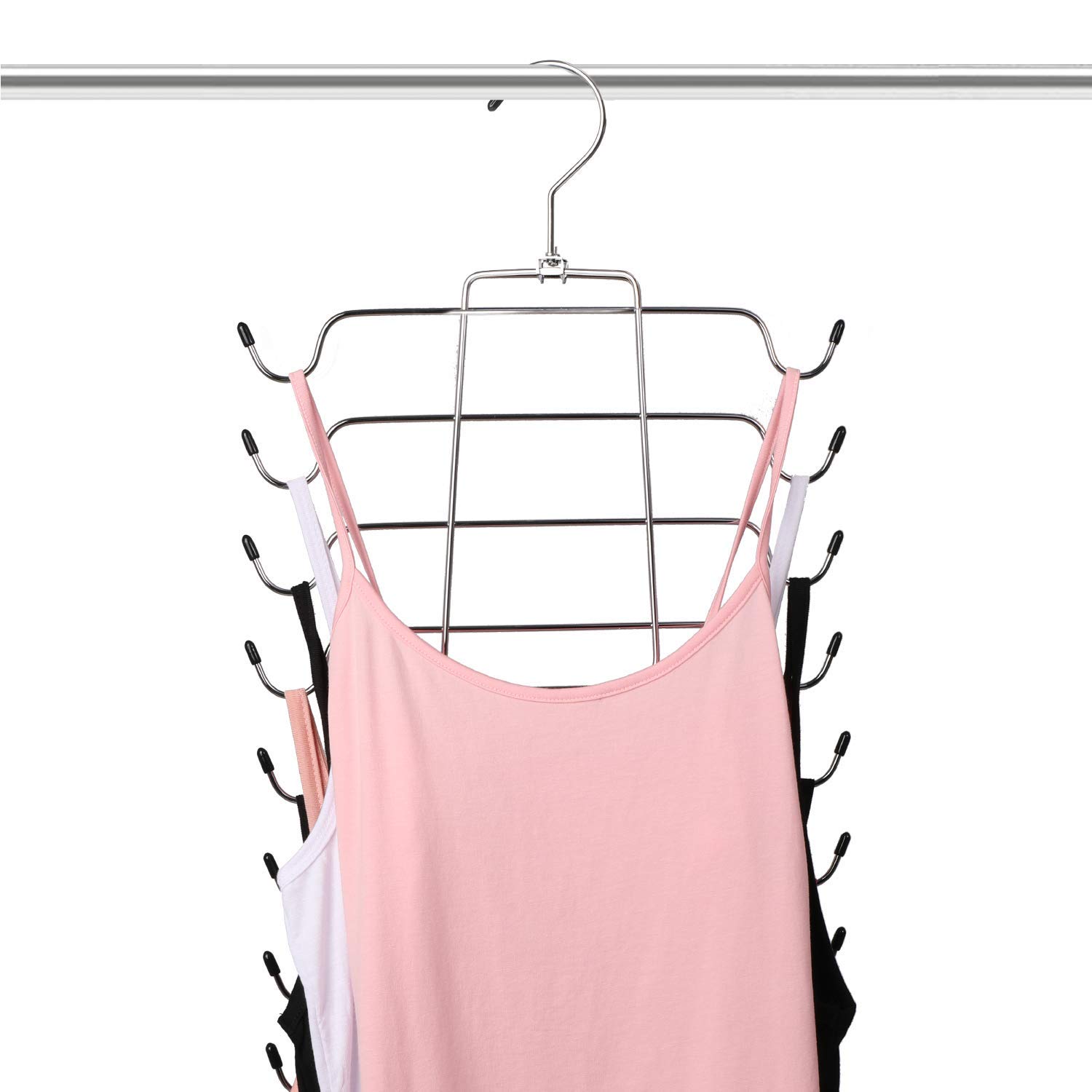 Magicool Cami Hanger 2 Pack - Space Saving Closet Organizer for Tank Tops, Bras, Pajamas & Dresses | Perfect for Wardrobe Storage, Travel & Laundry Room Organization