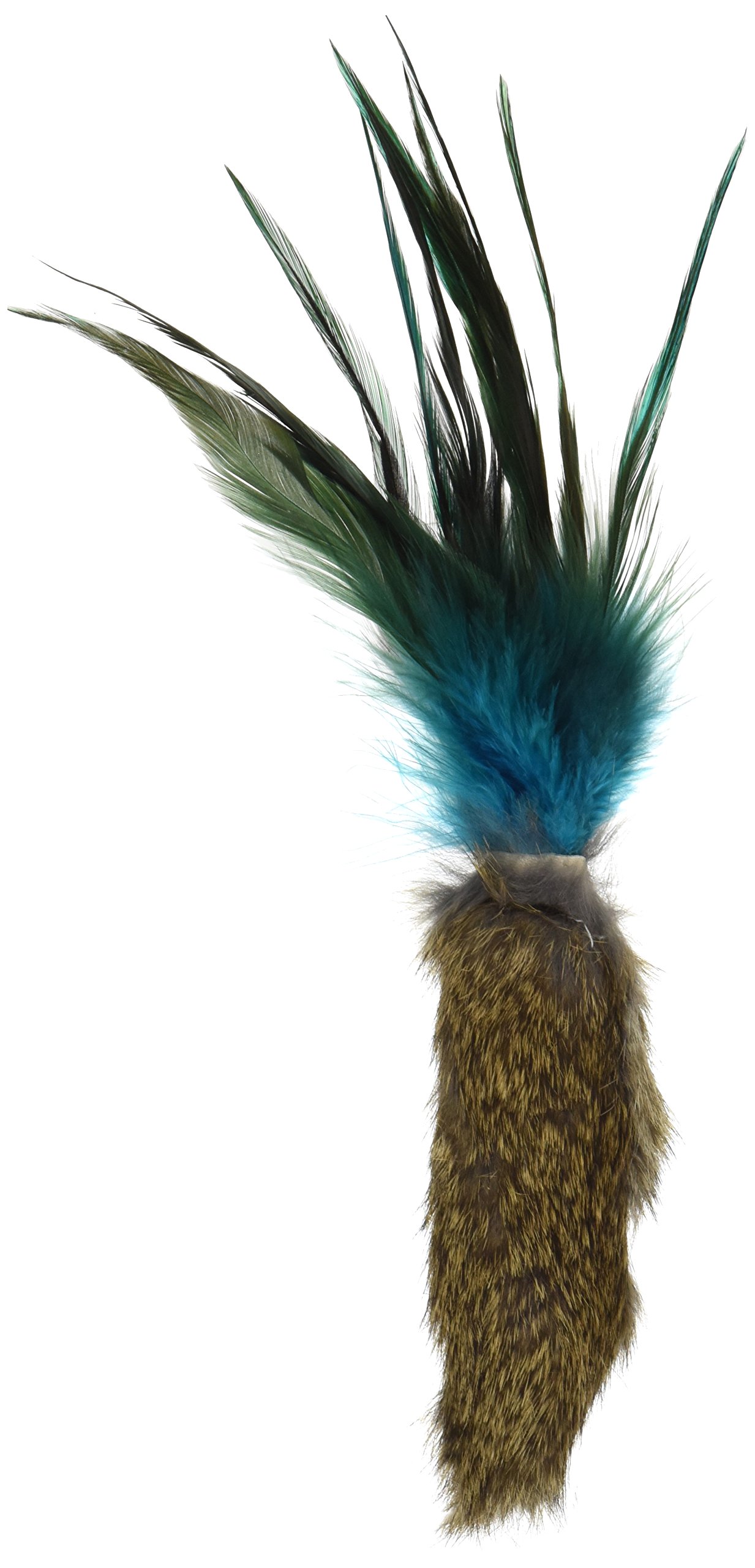 GoCat Da Fur Thing Cat Toy - Natural Rabbit Fur & Feather Catnip Toy for Kittens & Adult Cats - Interactive Play, Hunting Simulation & Stress Relief
