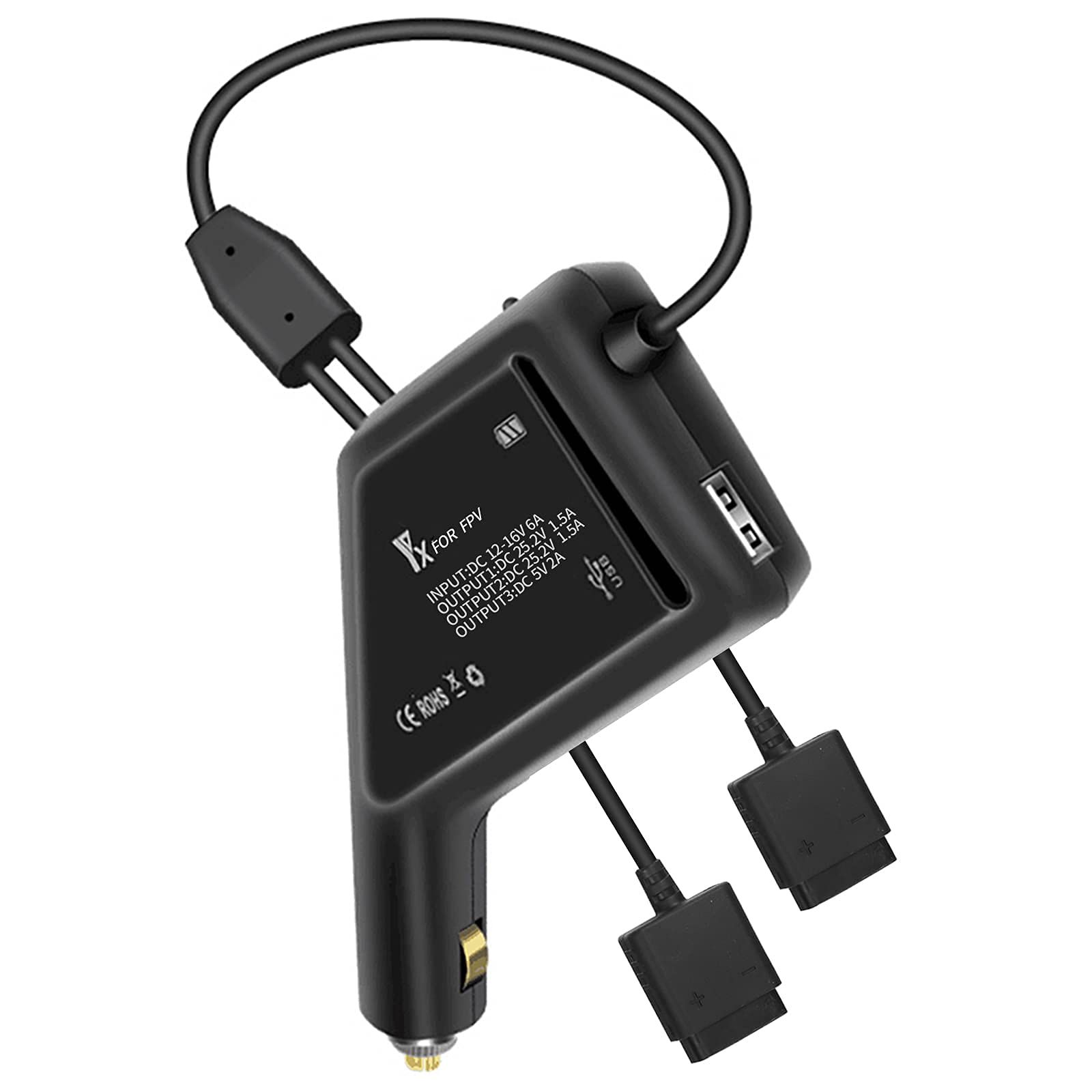 Hanatora 3-in-1 Rapid Charger for DJI FPV Drone & Controller - Dual Battery 12V DC Fast Charging Hub Accessories - Perfect for Travel, Outdoor Adventures & Professional Drone Photography