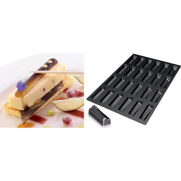 Silikomart™ Flute Silicone Molds for Baking - Professional Quality Cake, Chocolate & Dessert Molds - Perfect for Home Bakers & Pastry Chefs (Set of 6)