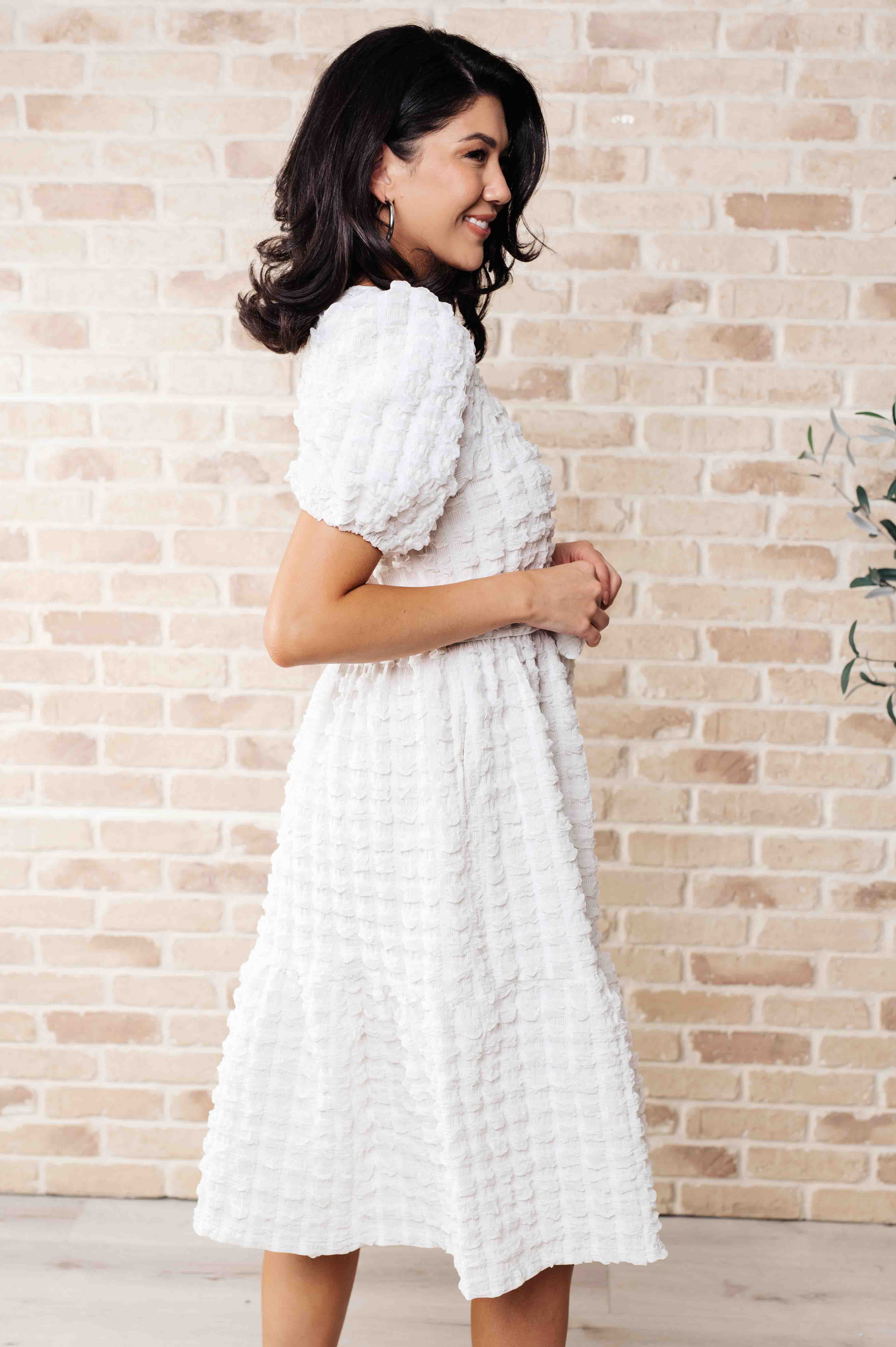 On Cloud Nine Bubble Midi Dress - Flowy Summer Dress for Women | Perfect for Beach Vacations, Date Nights & Brunch Outings