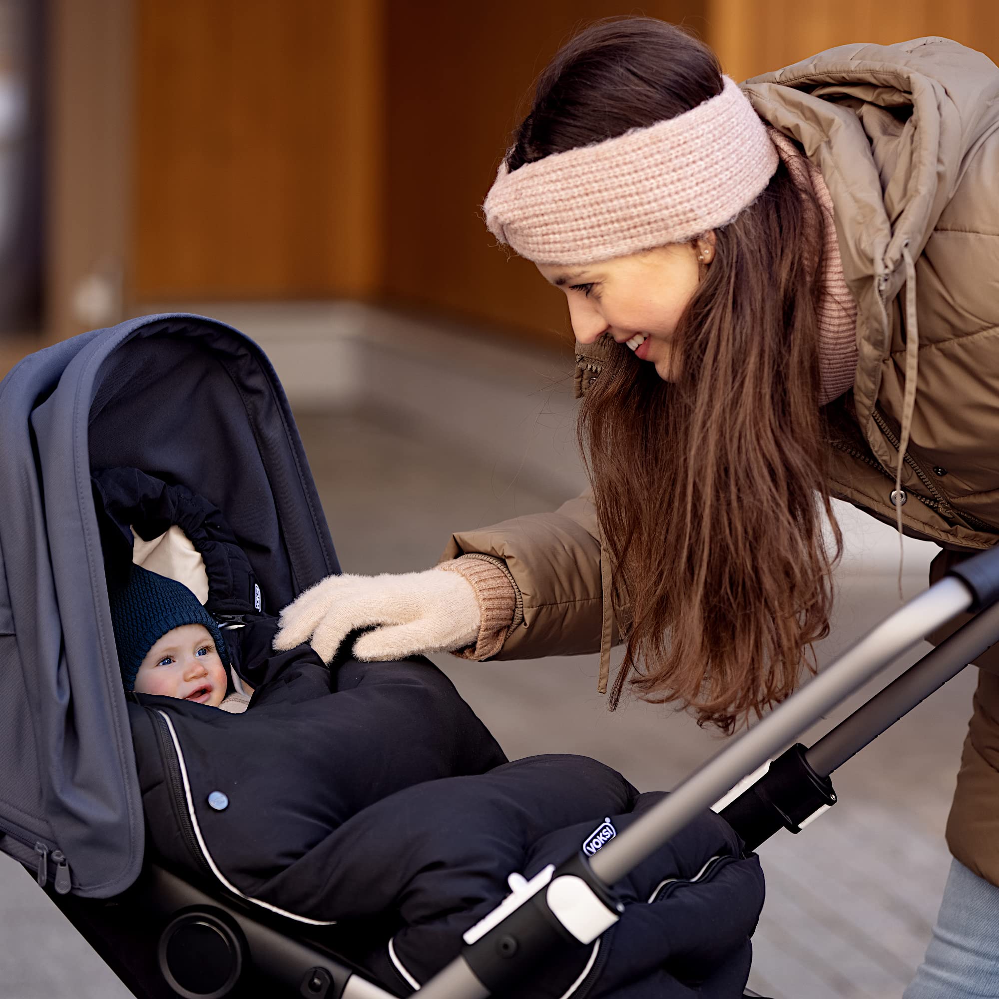 Premium Stroller Footmuff - Natural Wool & Down with High Insulation - Extendable Baby Stroller Cover for Winter - Urban 2025 Norway Design - Perfect for Cold Weather & Outdoor Walks with Your Baby