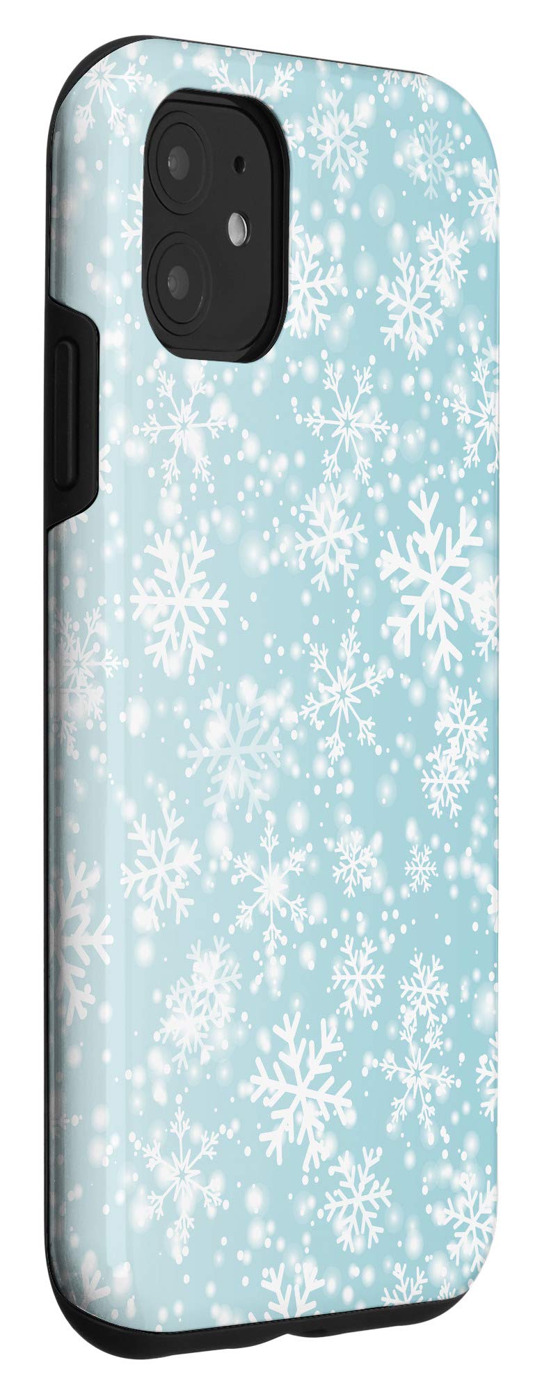 iPhone 11 Christmas Phone Case - Snowflake Blue Winter Design Protective Cover | Perfect Holiday Gift for Friends & Family | Ideal for Winter Travel, Office Use & Daily Protection