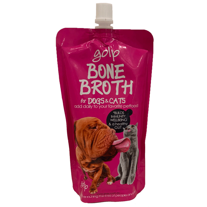 Golp Chicken Bone Broth for Dogs & Cats - 250g Powder | High-Protein Supplement for Pet Joint & Digestive Health | Ideal for Senior Pets & Post-Surgery Recovery