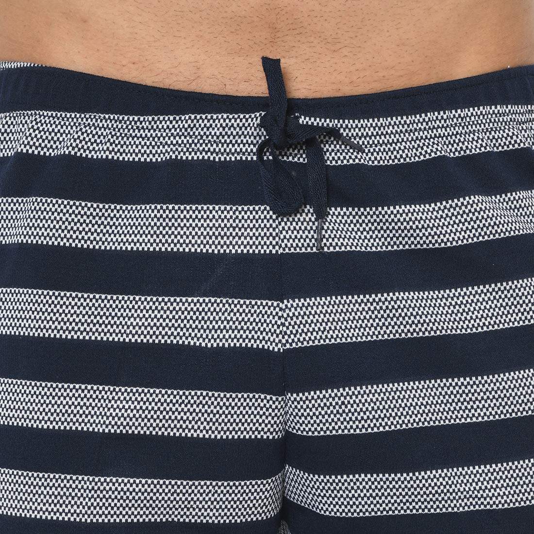 Men's Cotton Blended Striped Casual Shorts - Mack Jonney Comfortable Summer Beachwear & Lounge Pants for Outdoor Activities