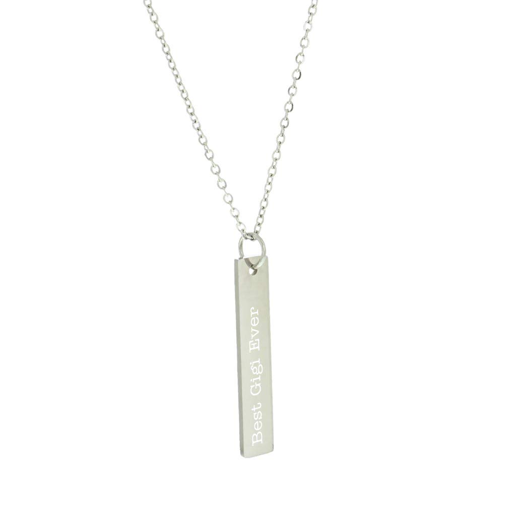 Best Grandma Ever Silver-Tone Bar Charm Necklace - Elegant Gift for Mother's Day, Birthday & Anniversary - Perfect for Special Occasions & Heartfelt Moments