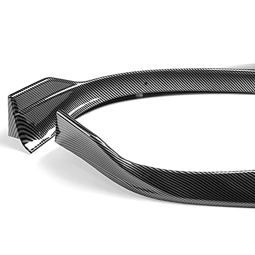 3PCS Front Bumper Lip Splitter for 2016-2020 Tesla Model S - ABS Carbon Fiber Spoiler & Air Dam Chin Diffuser Body Kit - Perfect for Street Racing & Car Show Enhancement
