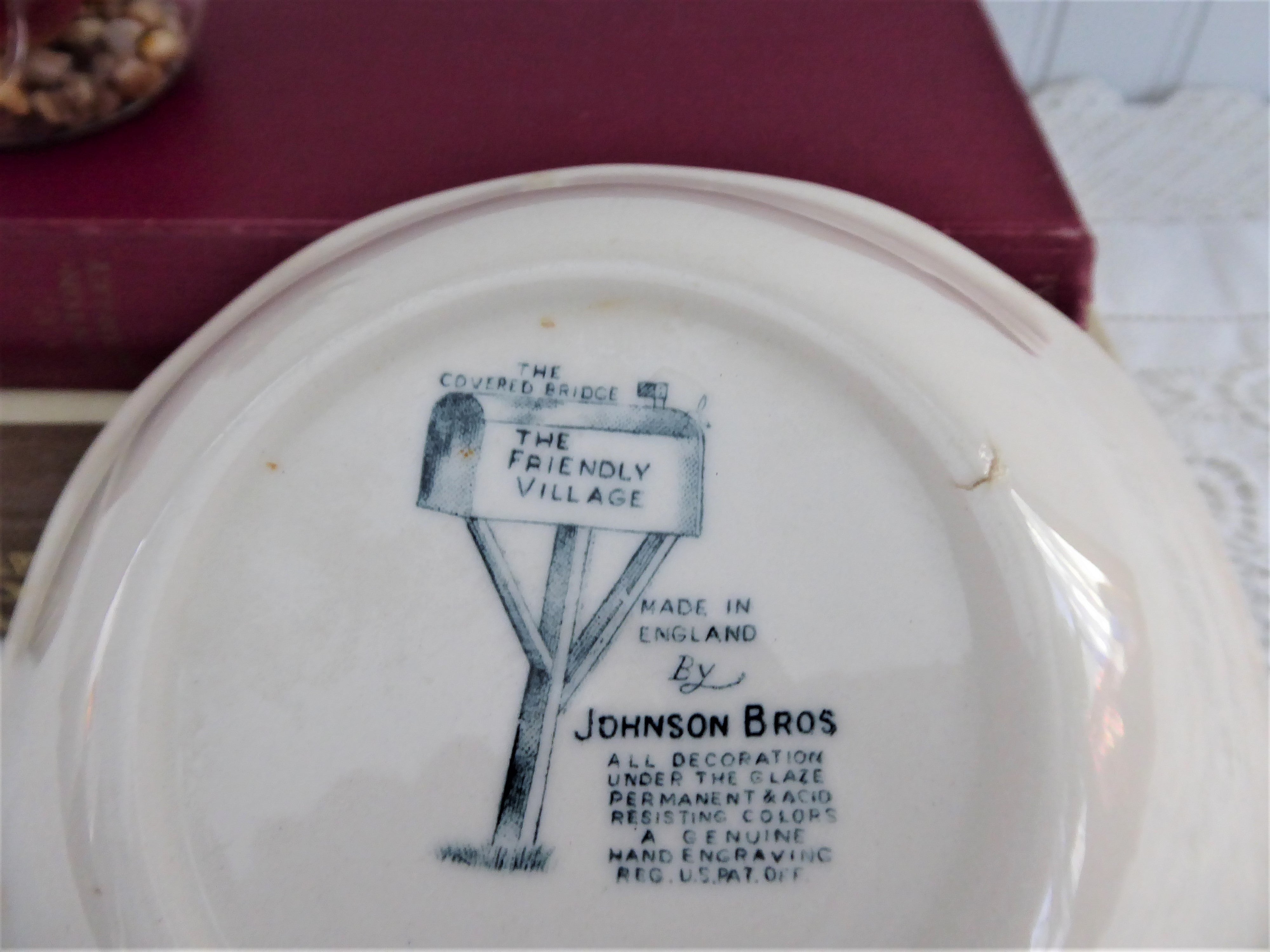 Johnson Brothers Friendly Village Square Cereal & Soup Bowls Set of 2 - Vintage 1950s English Countryside Design - Perfect for Breakfast, Soup, or Display