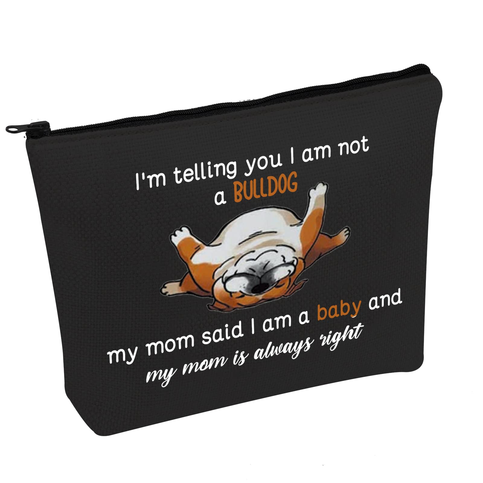 JNIAP Bulldog Cosmetic Bag - Cute English Bulldog Makeup Pouch for Dog Lovers | Perfect Gift for Bulldog Moms | Travel Toiletry Organizer for Women | Great for Travel, Gym & Daily Use