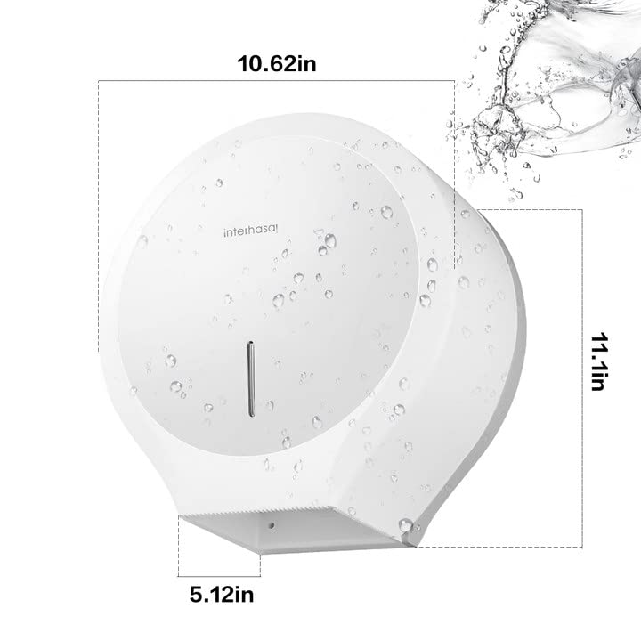 Commercial Toilet Paper Towel Dispenser - Wall Mount Jumbo Roll Holder for 9
