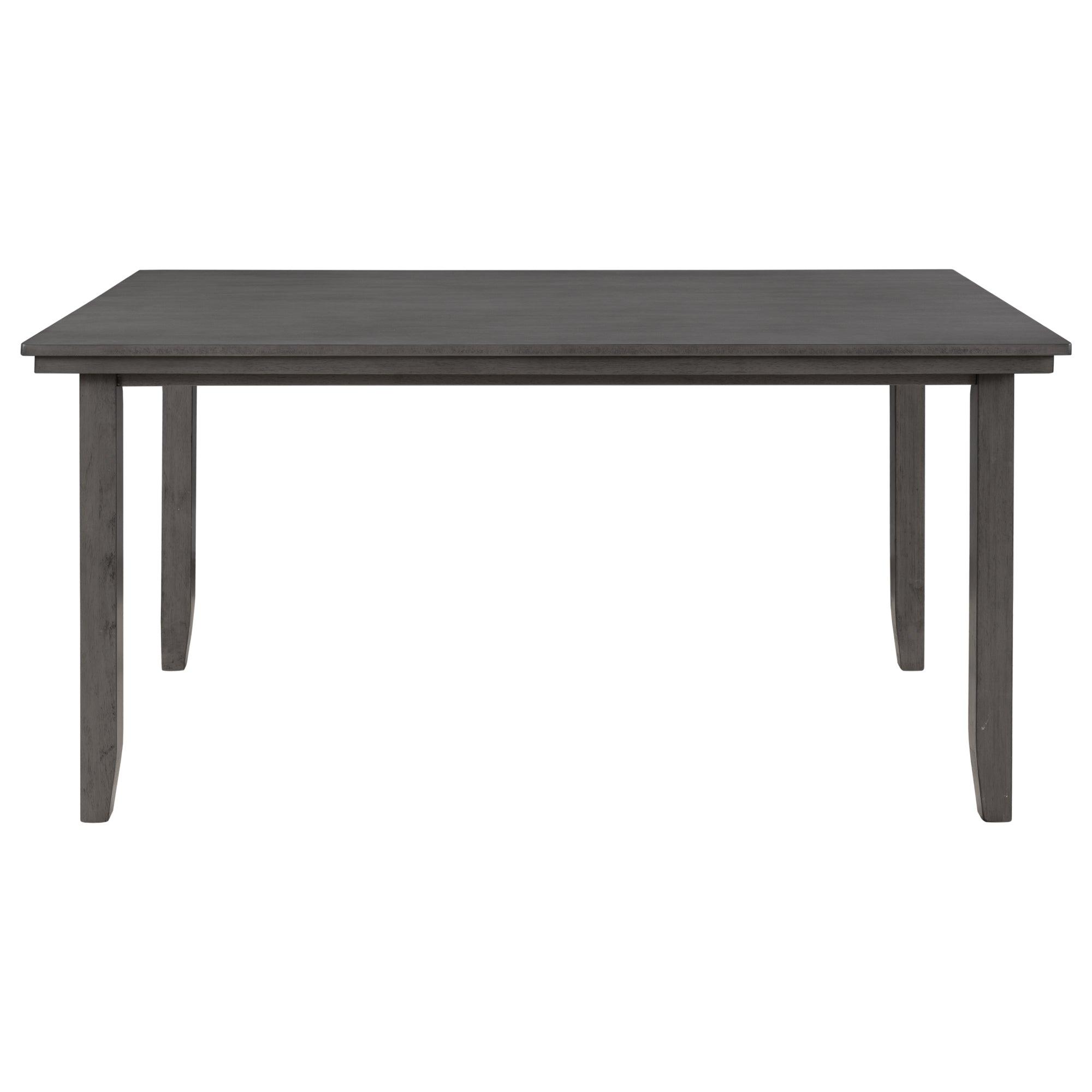 Rustic Wood Dining Room Table and Chairs Set with Bench - 6 Piece Gray Farmhouse Kitchen Furniture for Family Gatherings & Dinner Parties