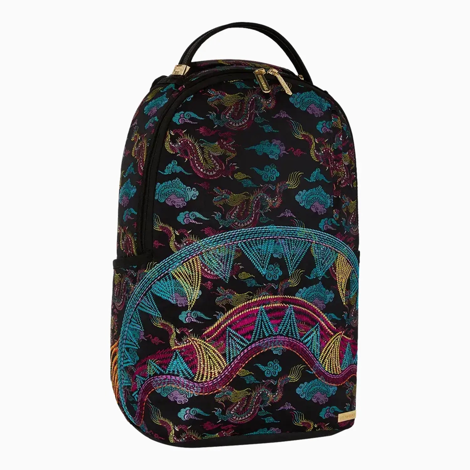 Premium Embroidered Dragons DLX Backpack for School, Travel & Work - Stylish Durable Laptop Backpack with USB Charging Port for Men & Women