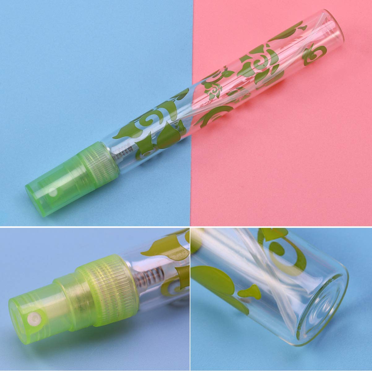 6-Pack 10ml Mini Refillable Spray Bottles - Portable Empty Perfume & Makeup Atomizer Bottles with Glass Tube for Travel, DIY, Skincare, and Cosmetics Storage