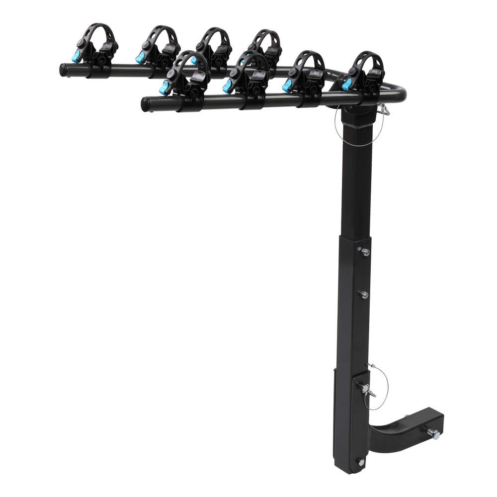 Foldable 4-Bike Hanging Hitch Rack for Cars, Trucks & SUVs - Heavy Duty Bike Carrier for Road Trips & Outdoor Adventures - Black