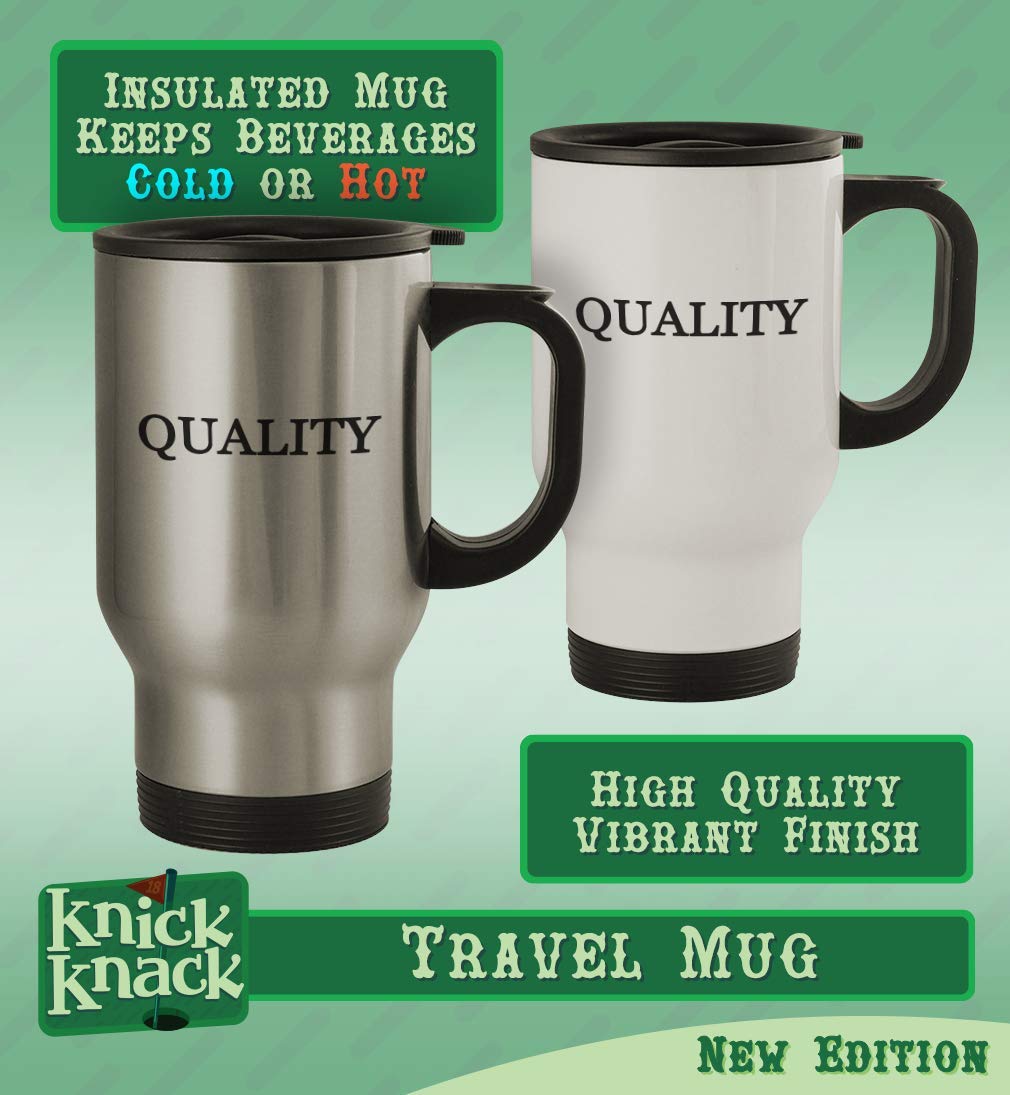 Premium 14oz Stainless Steel Travel Mug - Vacuum Insulated Silver Coffee Tumbler for Hot & Cold Drinks - Perfect for Commuting, Camping & Office Use
