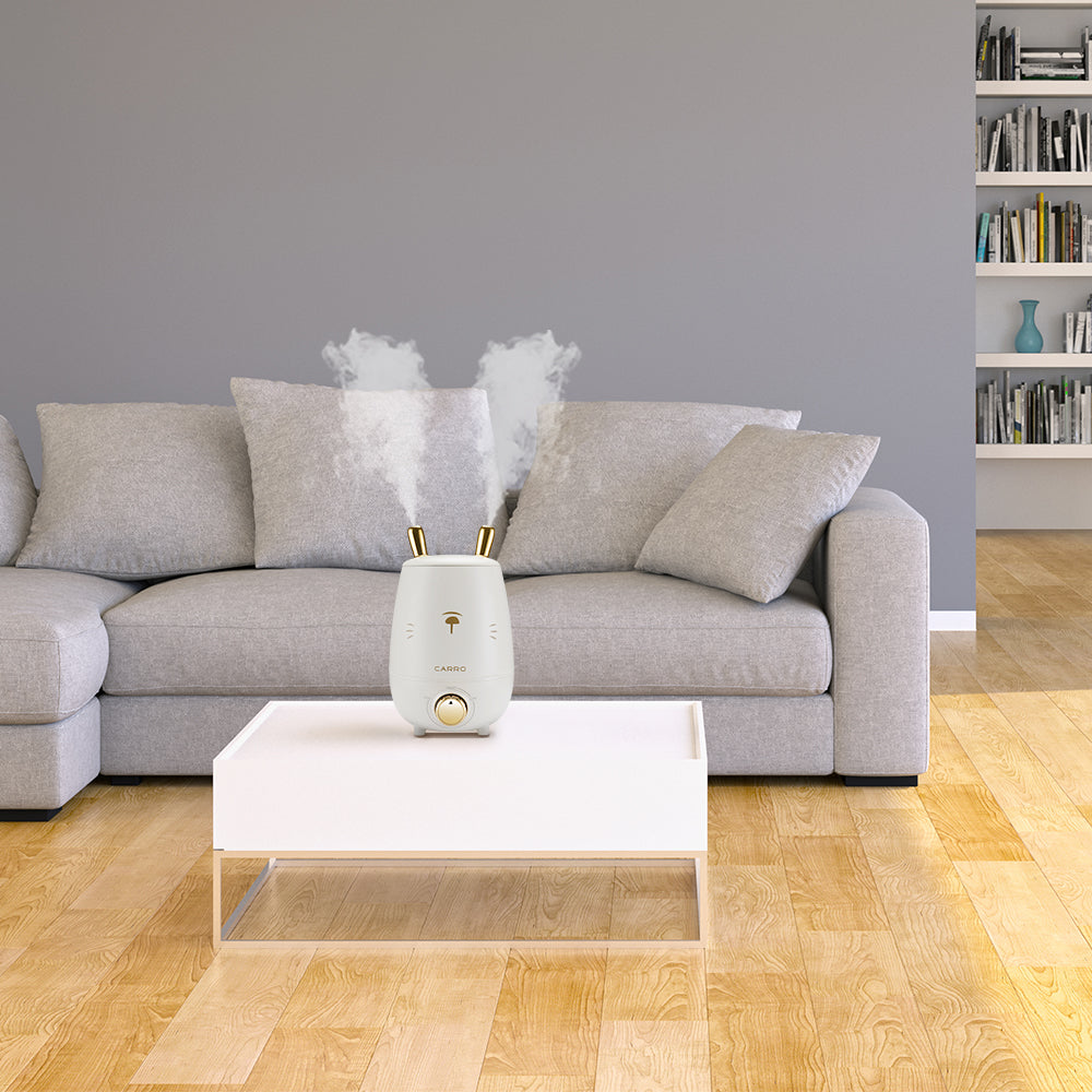 Zukis 0.8 Gallon Cool Mist Humidifier with Essential Oil Diffuser - Top Fill Ultrasonic Air Humidifier for Bedroom, Nursery, Office & Dry Skin Relief