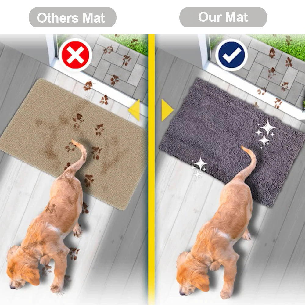 Washable Dog Mat - Easy to Clean Absorbent Pet Paws Rug, Soft Cushion for Small & Large Dogs, Perfect for Indoor Use, Crate Training & Protecting Floors from Messes