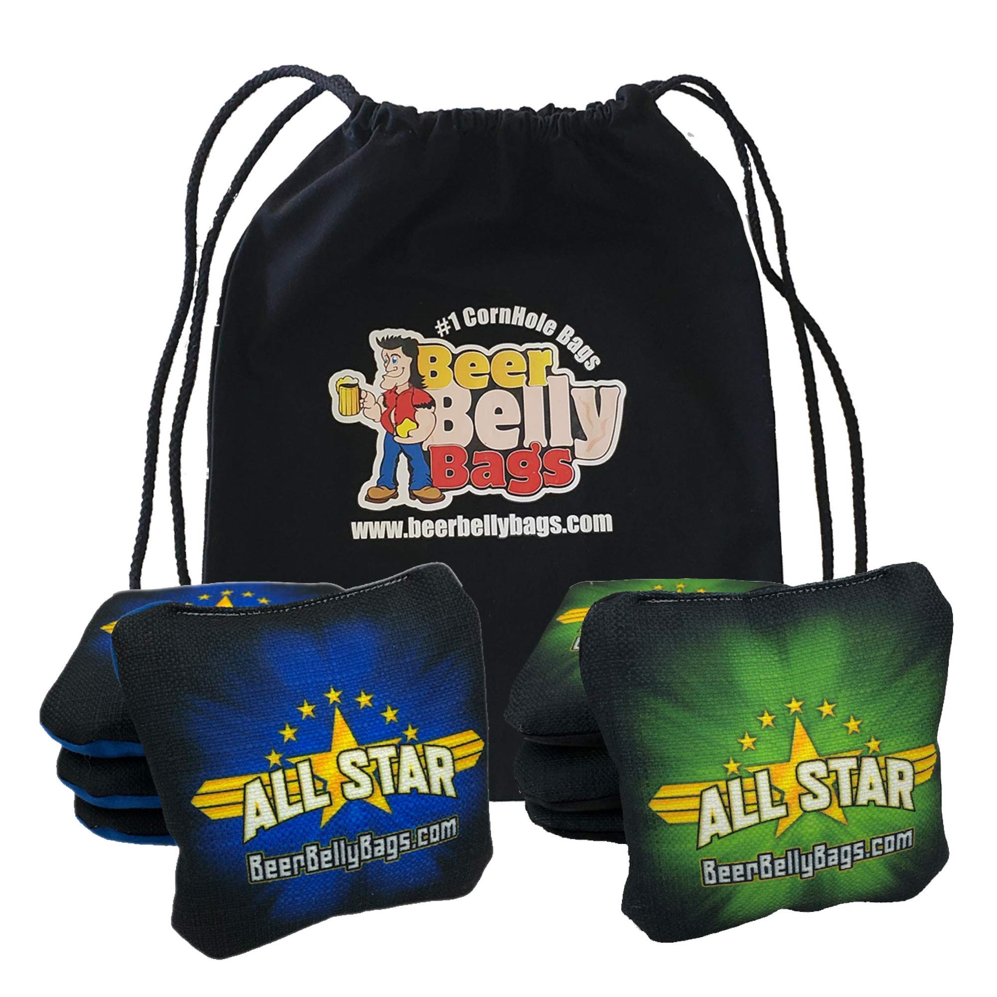 Competitive Series Cornhole Bags - 8 Resin Filled Double Sided Bags with Sticky & Slick Sides - Basketweave Design for Beer Belly Game - Perfect for Backyard BBQs, Tailgating, and Outdoor Parties