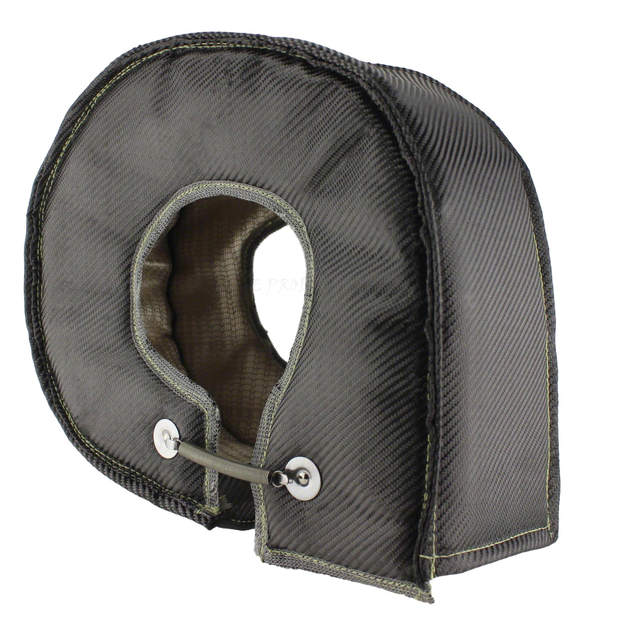 Black Basalt Carbon Fiber Stainless Steel Mesh Turbo Heat Shield Blanket - High Performance Heat Protection for Turbochargers, Exhaust Manifolds & Downpipes - Perfect for Racing, Performance Tuning & Automotive Upgrades