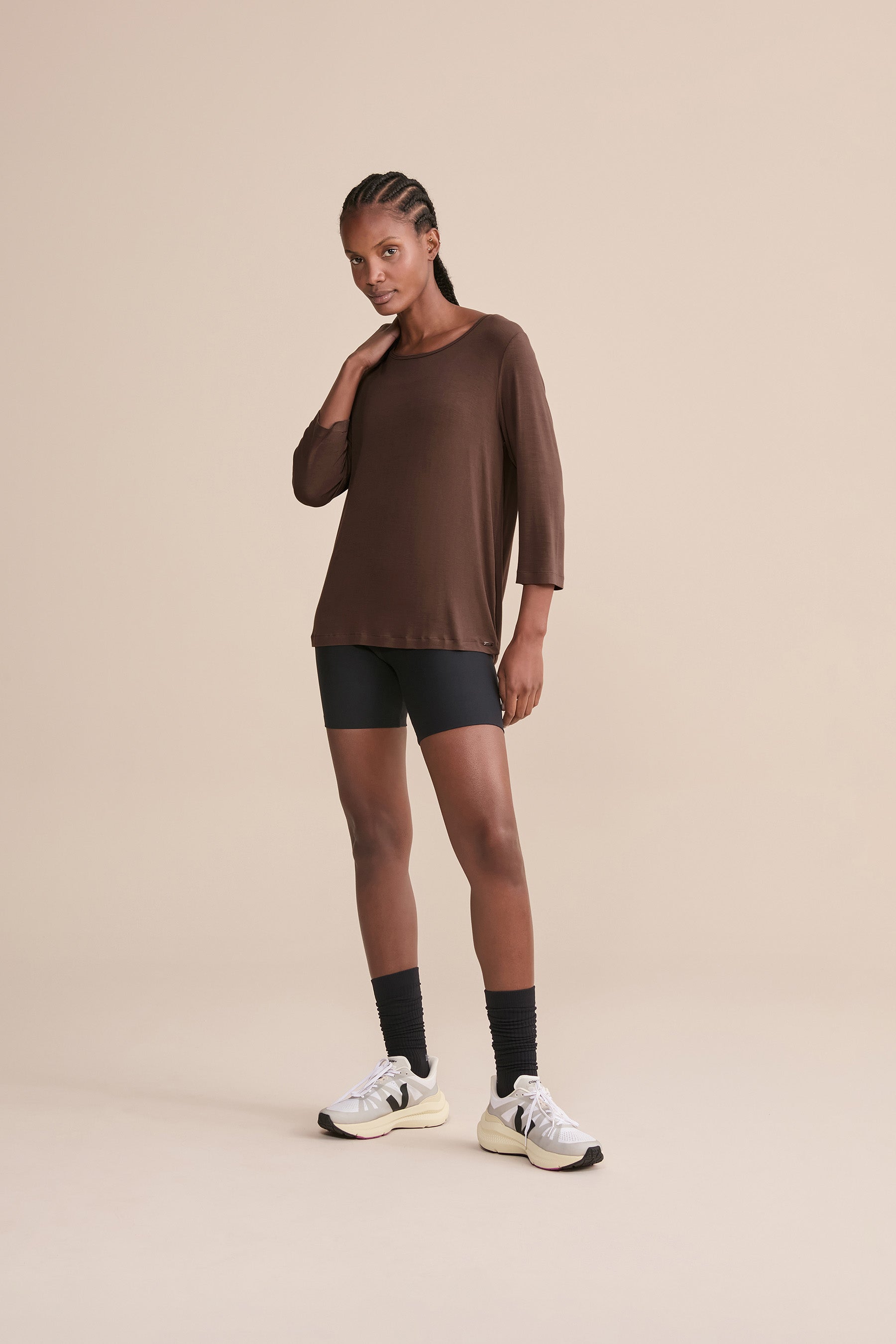 Stylish Long Sleeve Cross Back Viscose Blouse for Women | Comfortable & Breathable | Perfect for Office, Date Night & Fall Layering