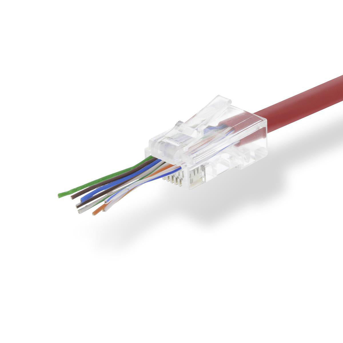 RJ45 Connector CAT5 UTP Pass Through Ethernet Plug (10 Pack) for Stranded Wires - Ideal for Home Networking, Office Cabling & DIY Ethernet Projects