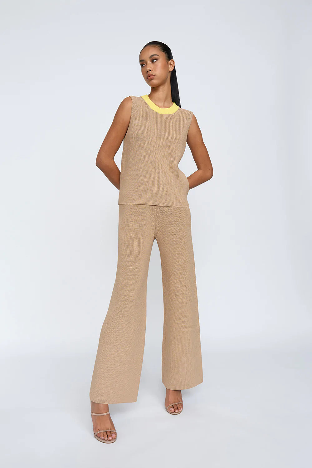 Flynn Sleeveless Knit Top for Women - Summer Casual Stretch Cotton Blouse - Perfect for Beach, Vacation & Everyday Wear